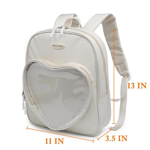 Canvas Ita Bag Backpack Heart Shaped Purse Jk Unim Bags Anime Pins V :| - Picture 3 of 7